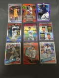 9 Card Lot of REFRACTORS and PRIZMS with Stars and Rookies from Huge Collection