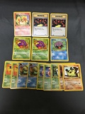 15 Count Lot of ALL Vintage 1st Edition Pokemon Trading Cards