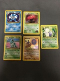 WOW 5 Count Lot of Vintage Pokemon Holo Holofoil Trading Cards