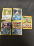 WOW 5 Count Lot of Vintage Pokemon Holo Holofoil Trading Cards