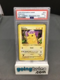 PSA Graded 1999 Pokemon Base Set Shadowless YELLOW CHEEKS Pikachu #58 Mint 9