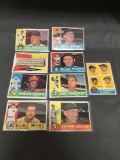 9 Card Lot of 1960 Topps Vintage Baseball Cards from Estate Collection