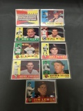 9 Card Lot of 1960 Topps Vintage Baseball Cards from Estate Collection