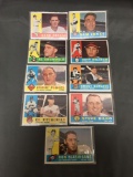 9 Card Lot of 1960 Topps Vintage Baseball Cards from Estate Collection
