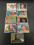 9 Card Lot of 1960 Topps Vintage Baseball Cards from Estate Collection