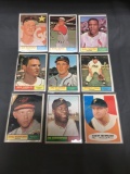 9 Card Lot of 1961 Topps Vintage Baseball Cards from Estate Collection