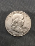 1953-D United States Franklin Silver Half Dollar - 90% Silver Coin from Estate Hoard