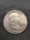 1960-D United States Franklin Silver Half Dollar - 90% Silver Coin from Estate Hoard