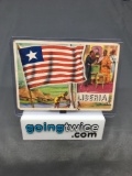 1956 Topps Flags of the World #25 LIBERIA Vintage Trading Card