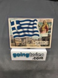 1956 Topps Flags of the World #13 GREECE Vintage Trading Card