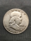 1951-D United States Franklin Silver Half Dollar - 90% Silver Coin from Estate Hoard