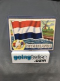 1956 Topps Flags of the World #76 NETHERLANDS Vintage Trading Card