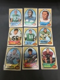 9 Card Lot of 1970 Topps Vintage Football Cards from Huge Collection