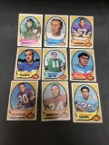 9 Card Lot of 1970 Topps Vintage Football Cards from Huge Collection