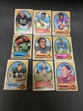 9 Card Lot of 1970 Topps Vintage Football Cards from Huge Collection