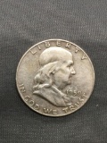 1959-D United States Franklin Silver Half Dollar - 90% Silver Coin from Estate Hoard