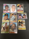 9 Card Lot of 1966 Topps Vintage Baseball Cards from Huge Collection