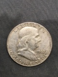 1962-D United States Franklin Silver Half Dollar - 90% Silver Coin from Estate Hoard