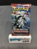 Factory Sealed Pokemon Sun & Moon CRIMSON INVASION 10 Card Booster Pack