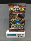 Factory Sealed Pokemon Sun & Moon CRIMSON INVASION 10 Card Booster Pack