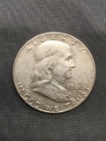 1961-D United States Franklin Silver Half Dollar - 90% Silver Coin from Estate Hoard