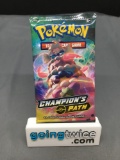 Factory Sealed Pokemon Sword & Shield CHAMPIONS PATH 10 Card Booster Pack