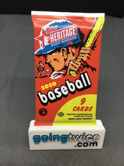 Factory Sealed 2020 Topps HERITAGE HIGH NUMBER Baseball 9 Card Hobby Pack