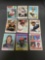 9 Card Lot of 1970's Topps Vintage Baseball Cards with Hall of Famers and Stars