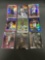 9 Card Lot of REFRACTOR & PRIZM Sports Cards with Rookies Stars and More!
