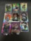 9 Card Lot of REFRACTOR & PRIZM Sports Cards with Rookies Stars and More!