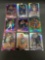 9 Card Lot of REFRACTOR & PRIZM Sports Cards with Rookies Stars and More!