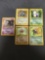 Lot of 5 Vintage Pokemon Holo Holofoil Rare Trading Cards