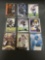 9 Card Lot of FOOTBALL ROOKIE CARDS with Stars and Newer Sets - HIGH BOOK VALUE!