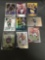 9 Card Lot of FOOTBALL ROOKIE CARDS with Stars and Newer Sets - HIGH BOOK VALUE!