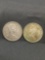 2 Count Lot of Canada Silver Quarters 80% Silver Coins from Estate