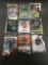 9 Card Lot of FOOTBALL ROOKIE CARDS with Stars and Newer Sets - HIGH BOOK VALUE!