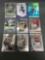 9 Card Lot of FOOTBALL ROOKIE CARDS with Stars and Newer Sets - HIGH BOOK VALUE!