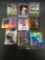 9 Card Lot of FOOTBALL ROOKIE CARDS with Stars and Newer Sets - HIGH BOOK VALUE!