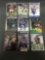 9 Card Lot of FOOTBALL ROOKIE CARDS with Stars and Newer Sets - HIGH BOOK VALUE!