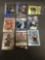 9 Card Lot of FOOTBALL ROOKIE CARDS with Stars and Newer Sets - HIGH BOOK VALUE!