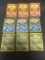 9 Card Lot of Vintage Pokemon Base Set STARTERS from Massive Collection