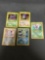 5 Card Lot of Vintage Holofoil Rare Pokemon Cards from Huge Collection