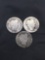 3 Count Lot of United States Barber Silver Dimes -90% Silver Coins from Estate