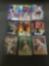 9 Card Lot of REFRACTOR & PRIZM Sports Cards with Rookies Stars and More!
