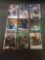 9 Card Lot of REFRACTOR & PRIZM Sports Cards with Rookies Stars and More!