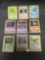 9 Card Lot of Shadowless Vintage Pokemon Cards with 1st Edition Card