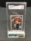GMA Graded 1985 Topps Stickers #210 JOE MONTANA 49ers Football Card - NM 7