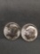 2 Count Lot of Uncirculated 1957-P United States Roosevelt Silver Dimes from Estate Collection