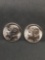 2 Count Lot of Uncirculated 1957-P United States Roosevelt Silver Dimes from Estate Collection