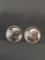 2 Count Lot of Uncirculated 1957-P United States Roosevelt Silver Dimes from Estate Collection